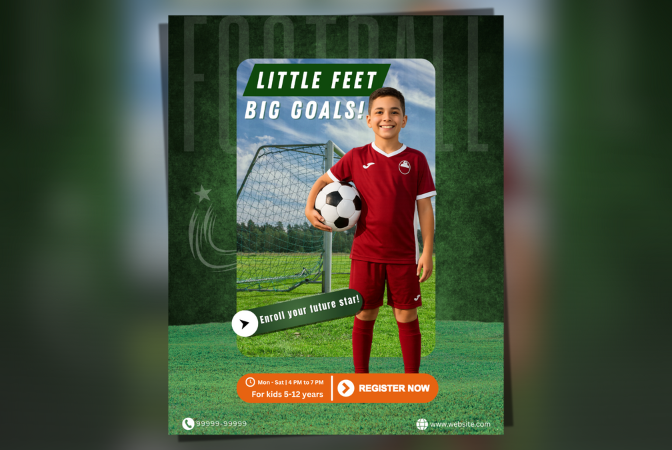 Sports & Event Promotion — Youth Sports Academy Enrollment Poster