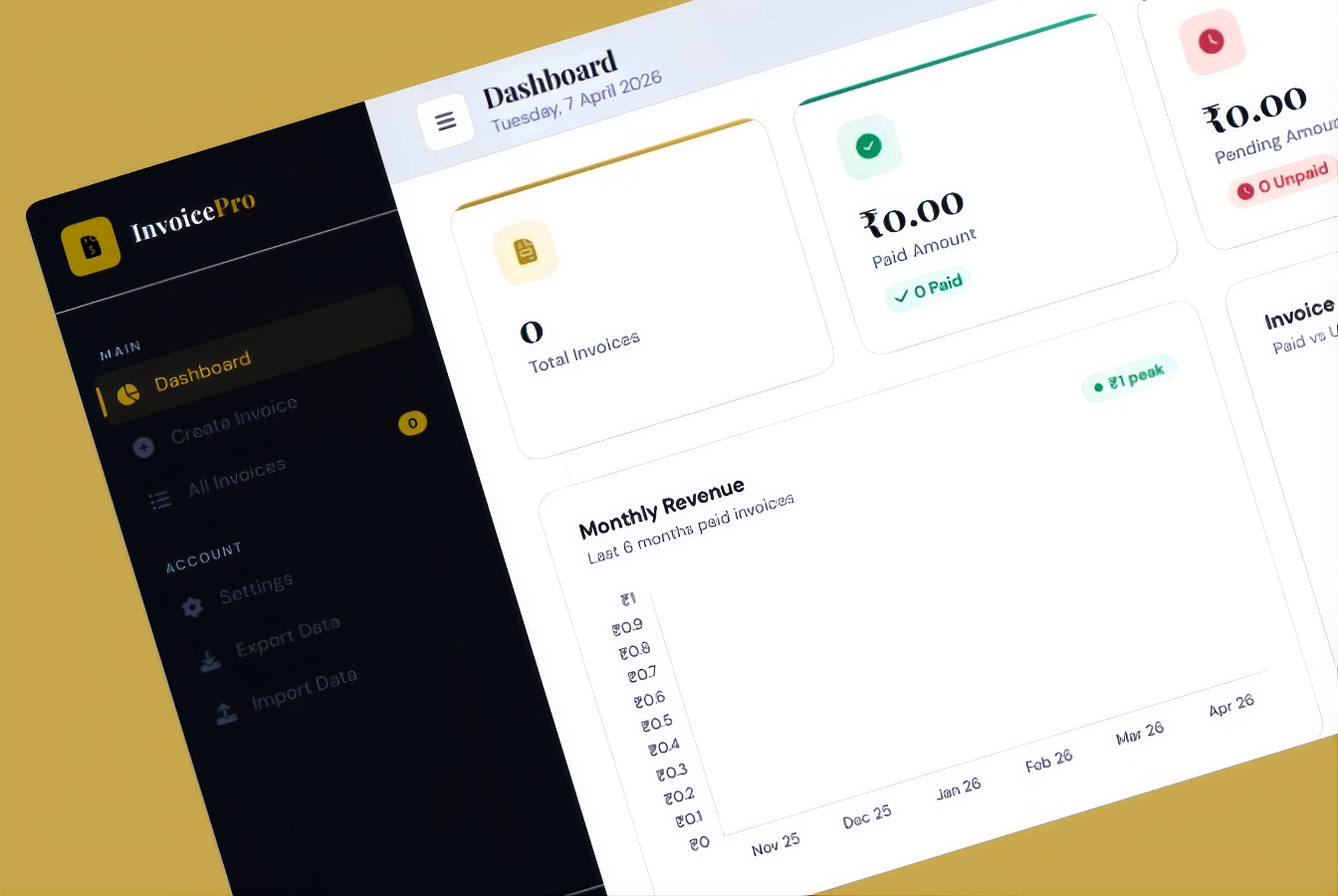 Invoice Generator Web App — Custom Website Development by Dilshad Designs, New Delhi